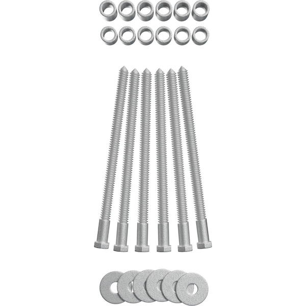 Ekena Millwork Economy Barn Door Flat Track Mounting Hardware, Silver Metallic GB6008MSM - main